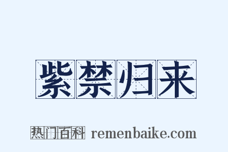 紫禁归来是什么意思的图片